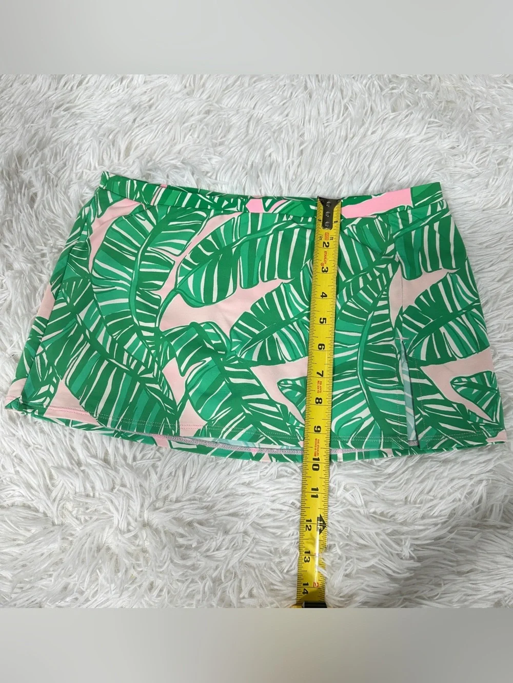 Lilly Pulitzer Sharlene Swim Skort Skirted Bikini Bottom Sz 14 Tropical Leaves